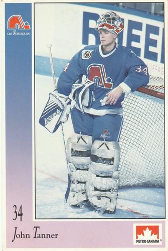 1992-93 Petro-Canada Quebec Nordiques #NNO John Tanner Front