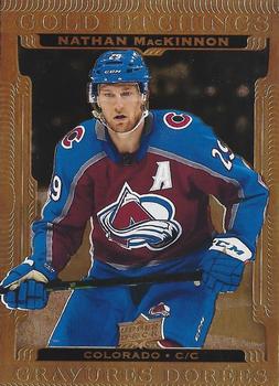 2022-23 Upper Deck Tim Hortons - Gold Etchings #G-1 Nathan MacKinnon Front