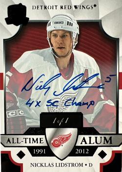 2020-21 Upper Deck The Cup - All-Time Alumni Black #ATA-NL Nicklas Lidstrom Front