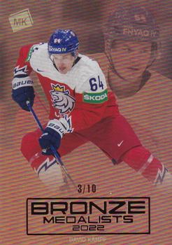 2022-23 Moje karticky Czech Ice Hockey Team - Bronze Medalists Men 2022 Red #BM-25 David Kampf Front