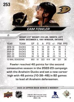 2023-24 Upper Deck - Outburst Silver #253 Cam Fowler Back