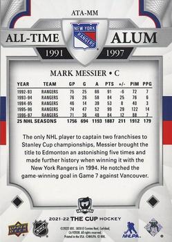 2021-22 Upper Deck The Cup - All-Time Alumni #ATA-MM Mark Messier Back