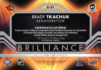 2021-22 Upper Deck The Cup - Brilliance #B-BT Brady Tkachuk Back
