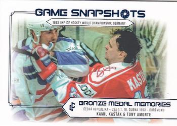 2023 Legendary Cards Bronze Medal Memories 1993 - Game Snapshots Blue #GS-22 Kamil Kastak / Tony Amonte Front