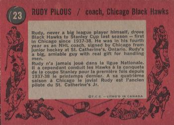 1961-62 Topps #23 Rudy Pilous Back