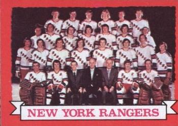 1973-74 O-Pee-Chee #102 Rangers Team Front