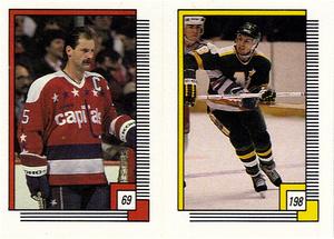 1988-89 O-Pee-Chee Stickers #69 / 198 Rod Langway / Brian Lawton Front
