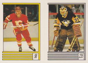 1989-90 O-Pee-Chee Stickers #98 / 235 Gary Roberts / Tom Barrasso Front