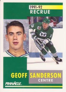 1991-92 Pinnacle French #309 Geoff Sanderson Front