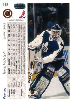 1991-92 Upper Deck French #118 Peter Ing Back