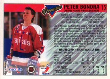 1993-94 O-Pee-Chee Premier - Gold #12 Peter Bondra Back