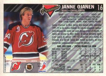 1993-94 O-Pee-Chee Premier - Gold #16 Janne Ojanen Back