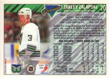 1993-94 O-Pee-Chee Premier - Gold #20 Zarley Zalapski Back