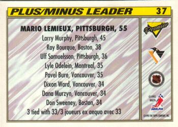 1993-94 O-Pee-Chee Premier - Gold #37 Mario Lemieux Back