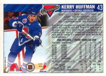 1993-94 O-Pee-Chee Premier - Gold #43 Kerry Huffman Back