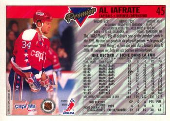 1993-94 O-Pee-Chee Premier - Gold #45 Al Iafrate Back
