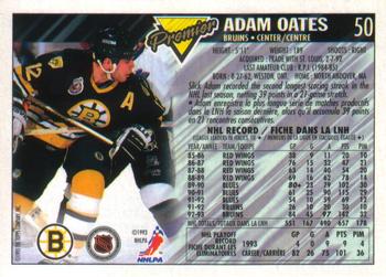 1993-94 O-Pee-Chee Premier - Gold #50 Adam Oates Back