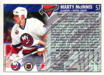1993-94 O-Pee-Chee Premier - Gold #57 Marty McInnis Back