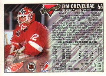 1993-94 O-Pee-Chee Premier - Gold #66 Tim Cheveldae Back