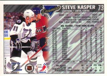 1993-94 O-Pee-Chee Premier - Gold #73 Steve Kasper Back