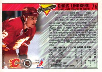 1993-94 O-Pee-Chee Premier - Gold #76 Chris Lindberg Back