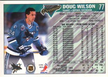 1993-94 O-Pee-Chee Premier - Gold #77 Doug Wilson Back