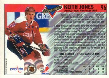 1993-94 O-Pee-Chee Premier - Gold #96 Keith Jones Back