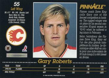 1993-94 Pinnacle Canadian #55 Gary Roberts Back
