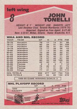 1989-90 Topps #8 John Tonelli Back