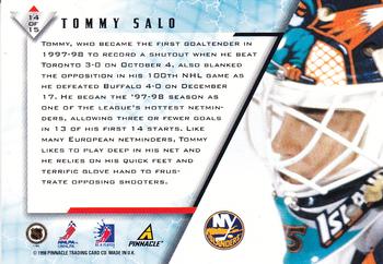 1997-98 Pinnacle Be a Player - Stacking the Pads #14 Tommy Salo Back