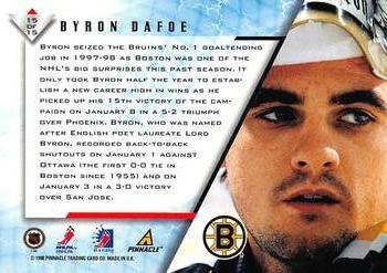 1997-98 Pinnacle Be a Player - Stacking the Pads #15 Byron Dafoe Back