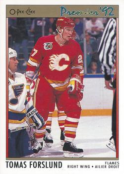 1991-92 O-Pee-Chee Premier #31 Tomas Forslund Front