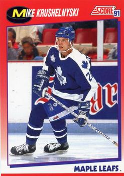 1991-92 Score Canadian Bilingual #33 Mike Krushelnyski Front