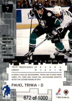 1999-00 Be a Player Millennium Signature Series - Ruby #7 Pavel Trnka Back