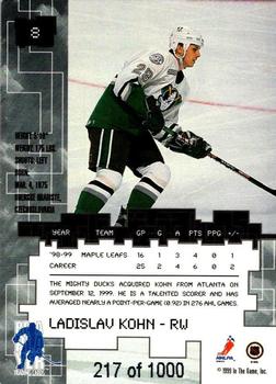 1999-00 Be a Player Millennium Signature Series - Ruby #8 Ladislav Kohn Back