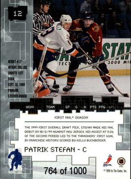 1999-00 Be a Player Millennium Signature Series - Ruby #12 Patrik Stefan Back