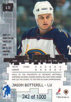 1999-00 Be a Player Millennium Signature Series - Ruby #18 Jason Botterill Back