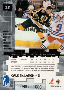 1999-00 Be a Player Millennium Signature Series - Ruby #25 Kyle McLaren Back