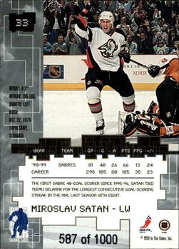 1999-00 Be a Player Millennium Signature Series - Ruby #33 Miroslav Satan Back