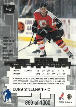 1999-00 Be a Player Millennium Signature Series - Ruby #43 Cory Stillman Back