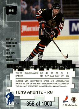 1999-00 Be a Player Millennium Signature Series - Ruby #56 Tony Amonte Back
