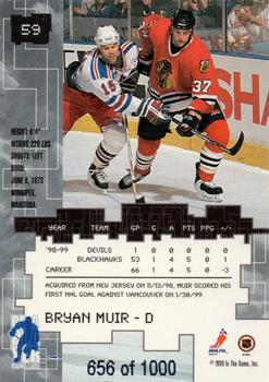 1999-00 Be a Player Millennium Signature Series - Ruby #59 Bryan Muir Back