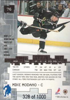 1999-00 Be a Player Millennium Signature Series - Ruby #76 Mike Modano Back