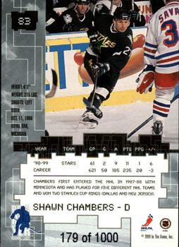 1999-00 Be a Player Millennium Signature Series - Ruby #83 Shawn Chambers Back