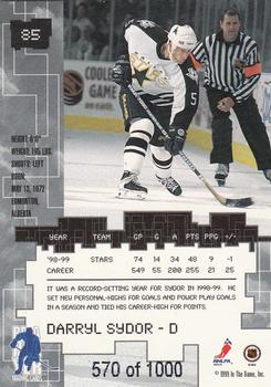 1999-00 Be a Player Millennium Signature Series - Ruby #85 Darryl Sydor Back