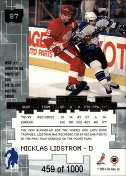 1999-00 Be a Player Millennium Signature Series - Ruby #87 Nicklas Lidstrom Back