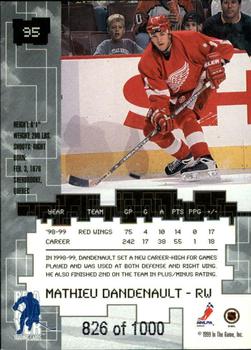 1999-00 Be a Player Millennium Signature Series - Ruby #95 Mathieu Dandenault Back