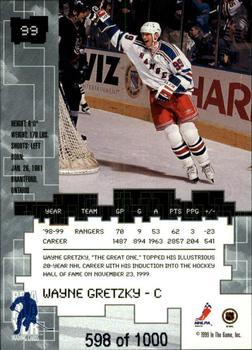 1999-00 Be a Player Millennium Signature Series - Ruby #99 Wayne Gretzky Back