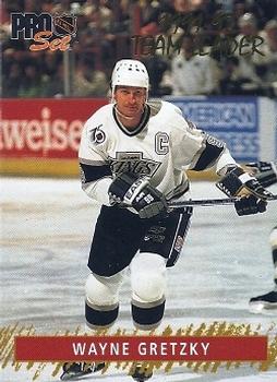 1992-93 Pro Set - Gold Team Leaders #6 Wayne Gretzky Front