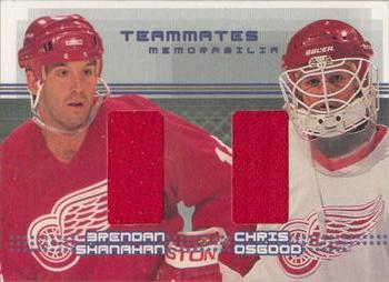 2000-01 Be a Player Memorabilia - Rookie & Traded Update Teammates Memorabilia #TM-22 Brendan Shanahan/ Chris Osgood Front